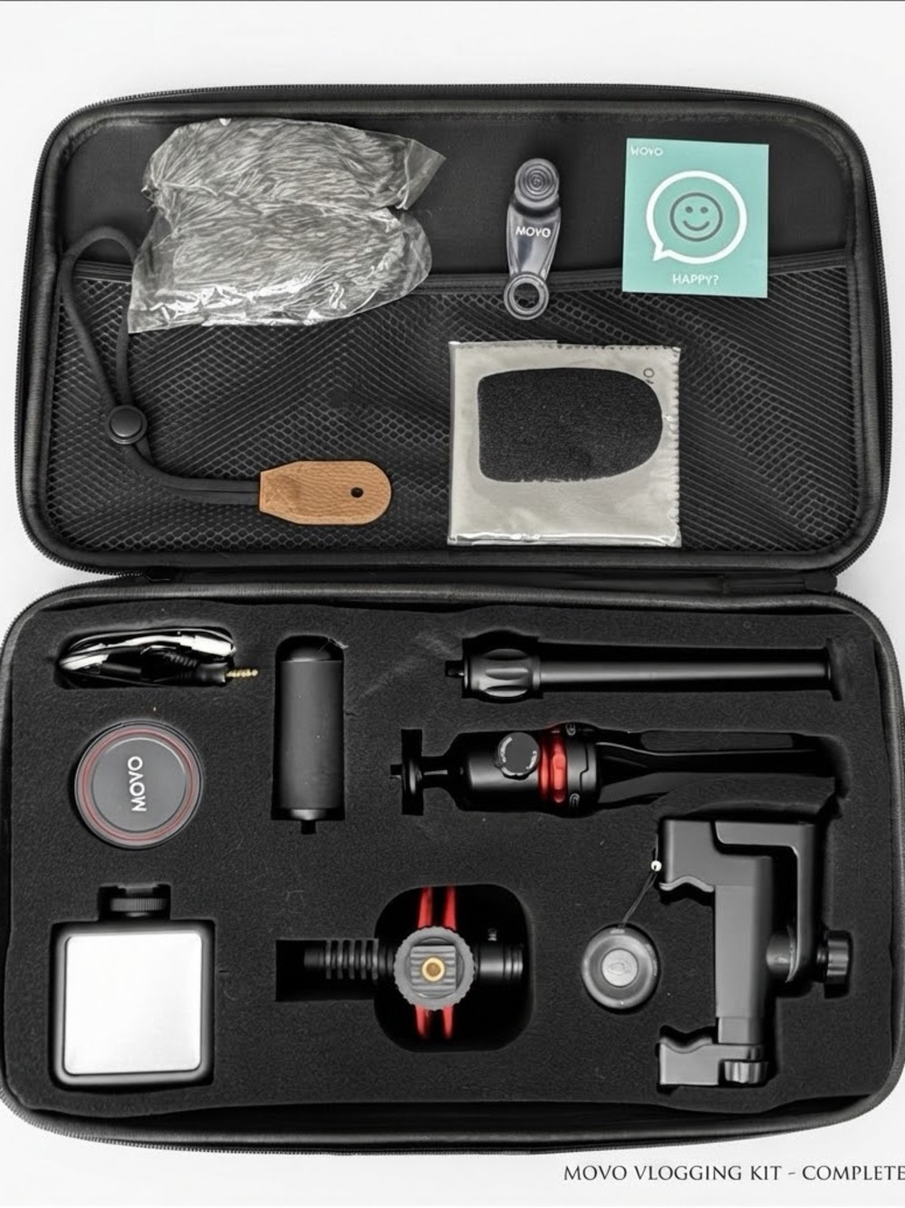 Movo iVlog Smartphone Video Rig Kit Tripod Mic LED Light
